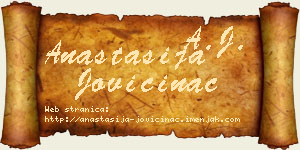 Anastasija Jovičinac vizit kartica